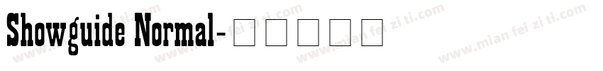 Showguide Normal字体转换